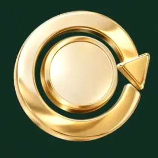 Gold circular arrow — Voltrush