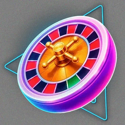 Neon roulette wheel