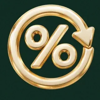 Gold percent symbol — Voltrush