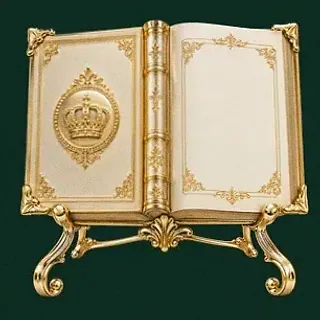 Ornate open book — Voltrush